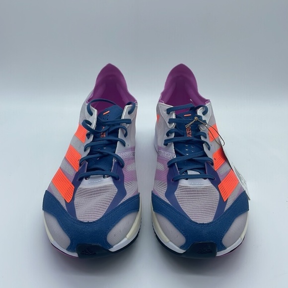 ADIDAS ADIZERO ADIOS 7 RUNNING SHOES (GX6647 ) Sz 11 GRAY PURPLE ORANGE - Picture 5 of 5